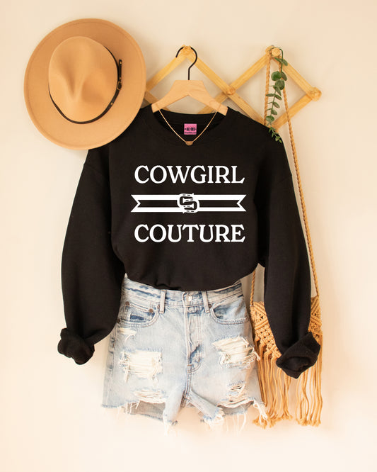 Cowgirl Couture Graphic Sweatshirt - Black