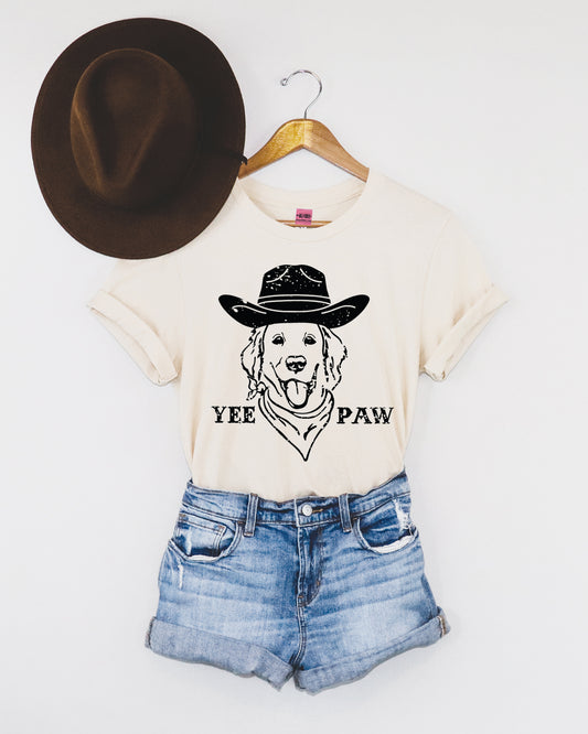 Yee Paw Western Graphic Tee - Vintage White Tee