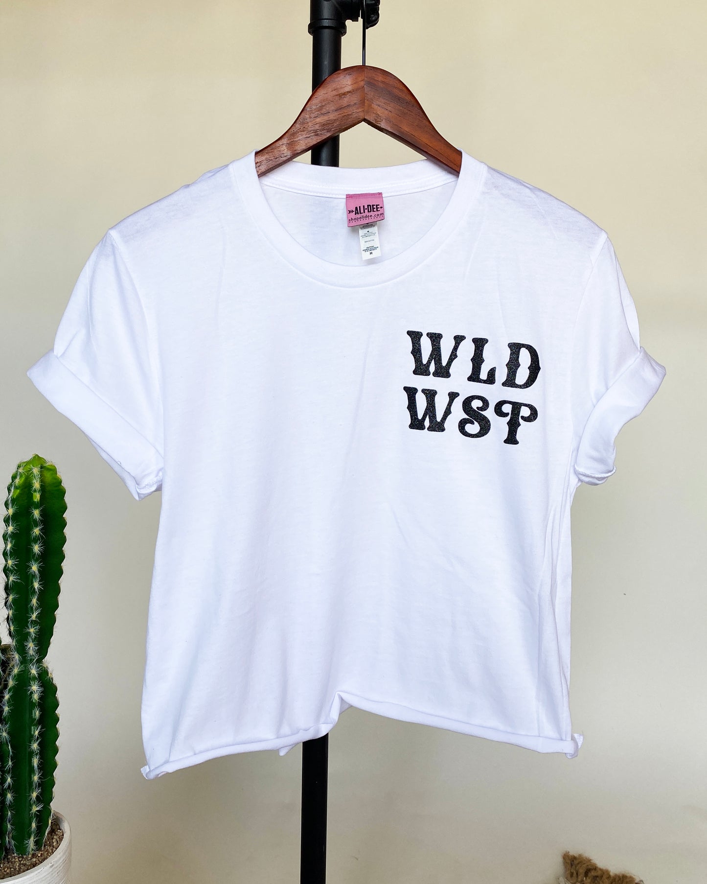 WLD WST Western Graphic Cropped Tee - White Crop Tee