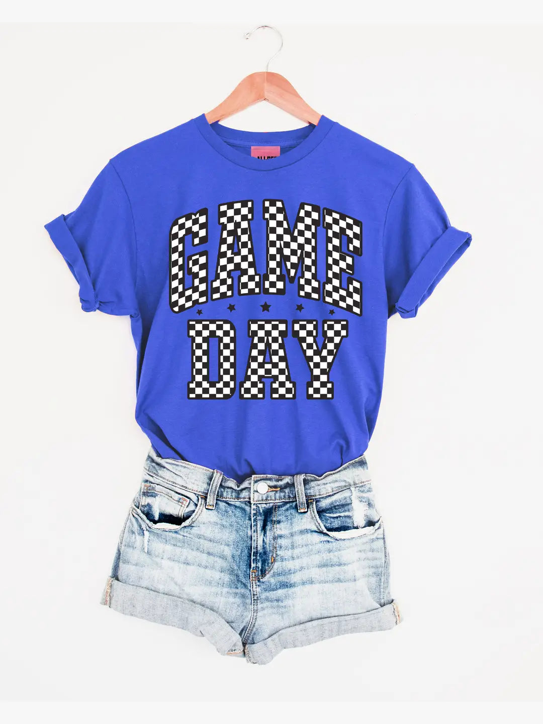 Game Day Check By Ali Dee Customizable Gameday Football Graphic Tee - Pick Your Colors