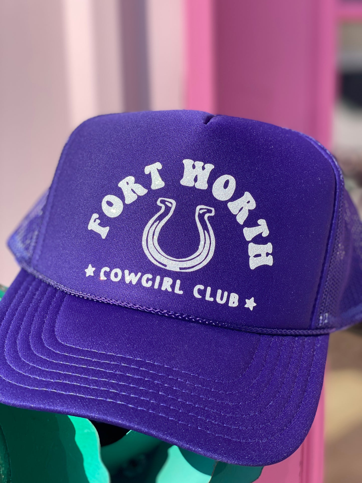 Fort Worth Cowgirl Club Trucker Hat by Ali Dee - Purple