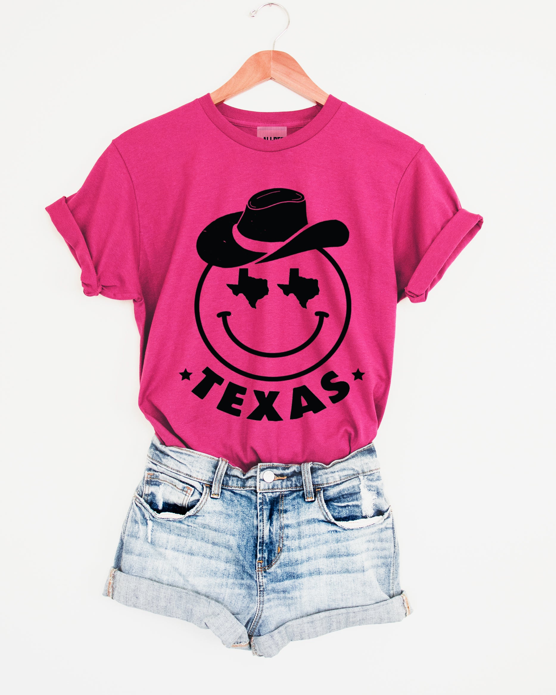 Francesca's American Flag Smiley Graphic Tee