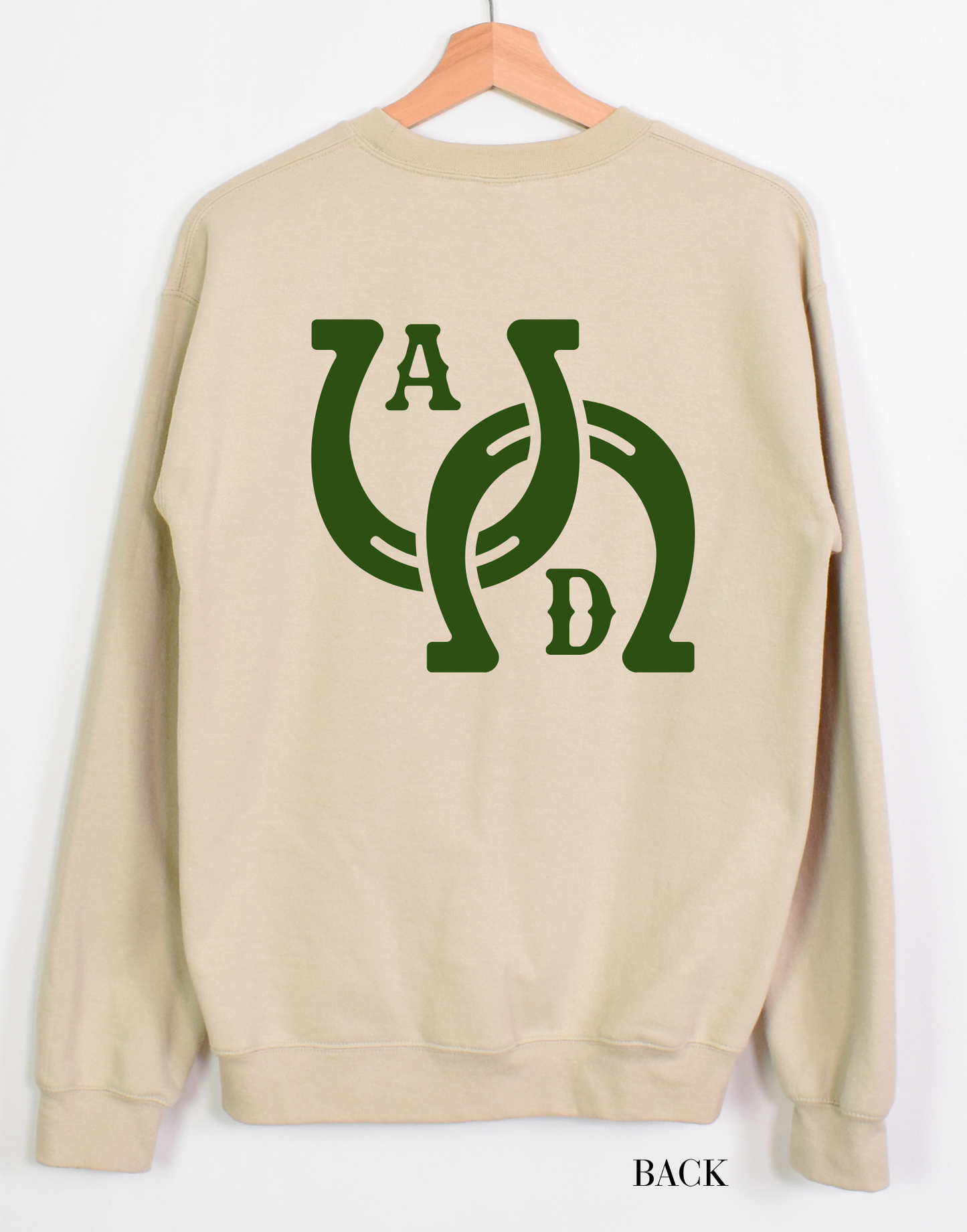 AD Signature Horseshoe Pullover Sweatshirt - Soft Cream