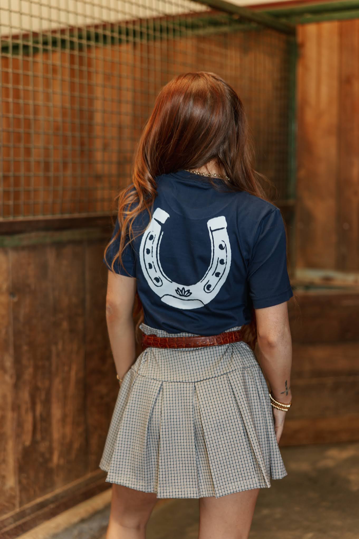 Heritage Horseshoe T-Shirt  - Navy