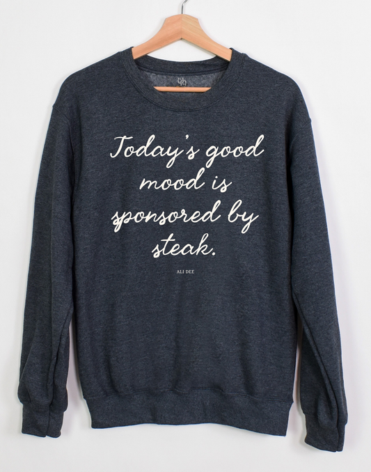 Sponsored By Steak Sweatshirt - Heather Graphite