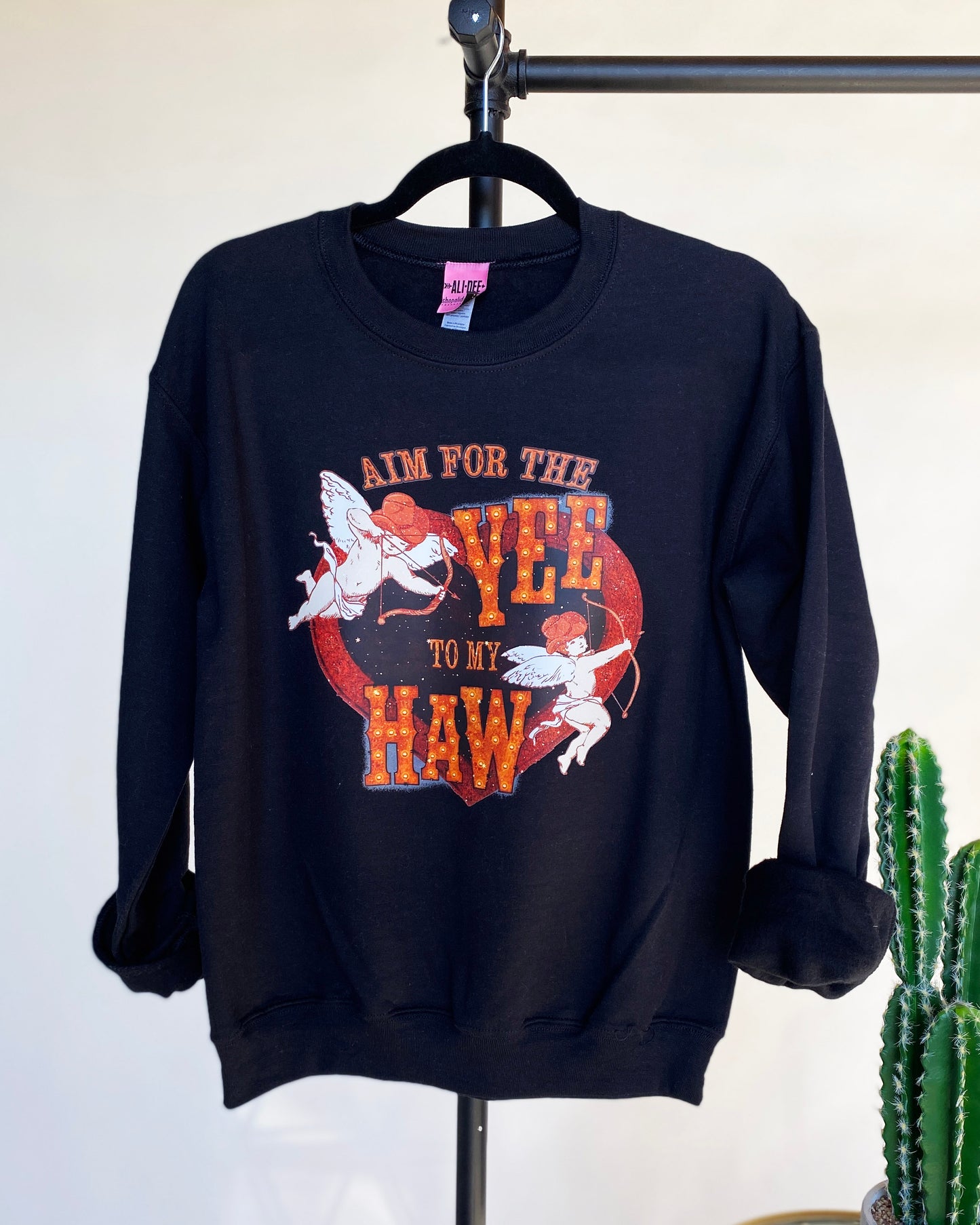 Aim for the Yee to My Haw Graphic Sweatshirt - Black