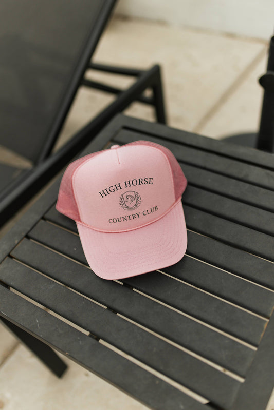 High Horse Country Club Trucker Hat - Pink