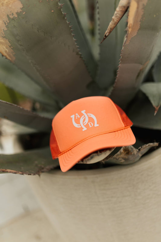 AD Signature Horseshoe Trucker Hat - Orange