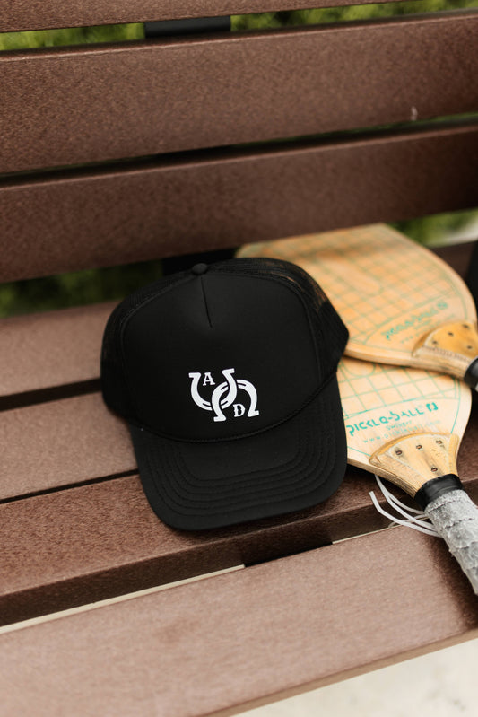 AD Signature Horseshoe Trucker Hat - Black