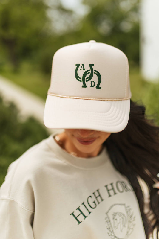 AD Signature Horseshoe Trucker Hat - Cream
