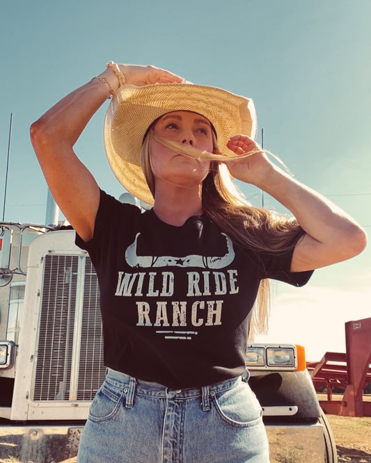 Wild Ride Ranch Western Graphic Tee - Black Tee