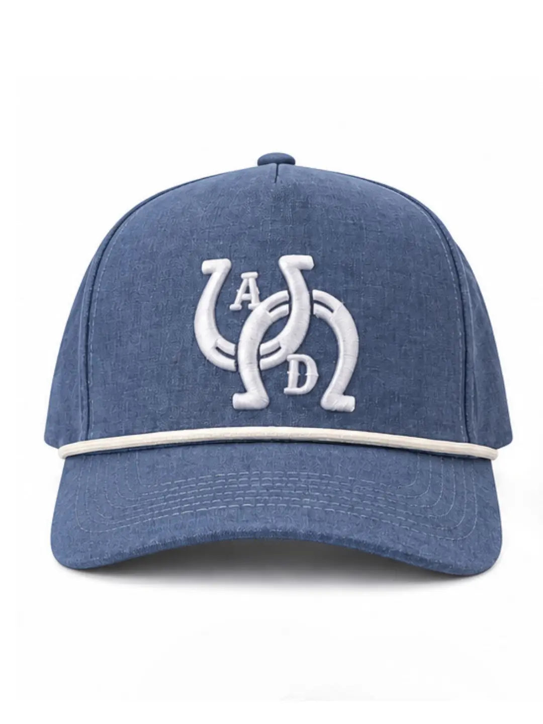 AD Signature Horseshoe Snapback Hat - Denim