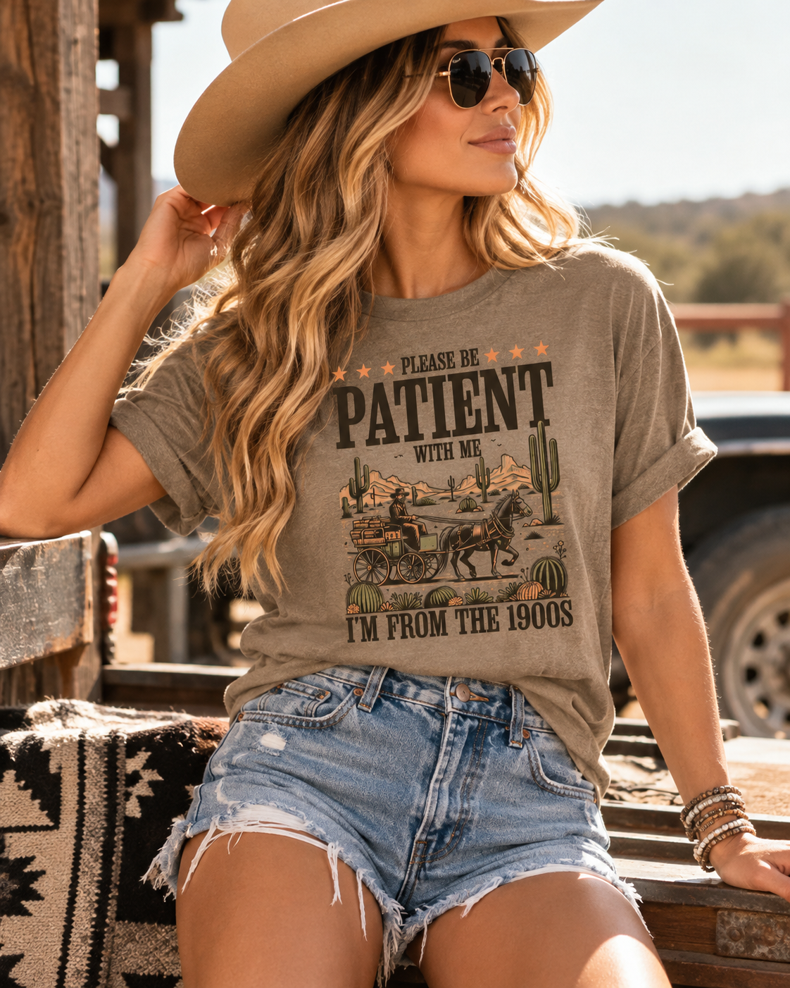 Please Be Patient With Me Im From The 1900s - Desert Tan