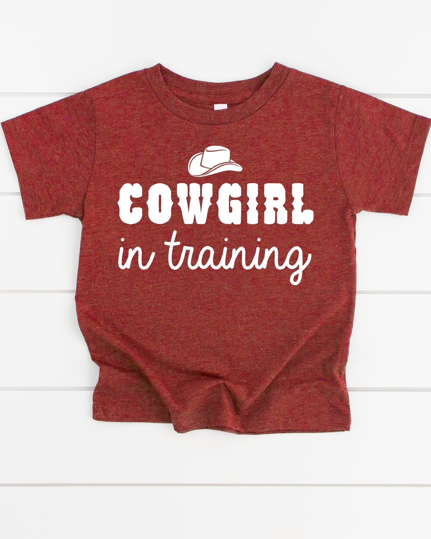 Ali Dee Kids Cowgirl in Training Graphic Tee - Heather Red